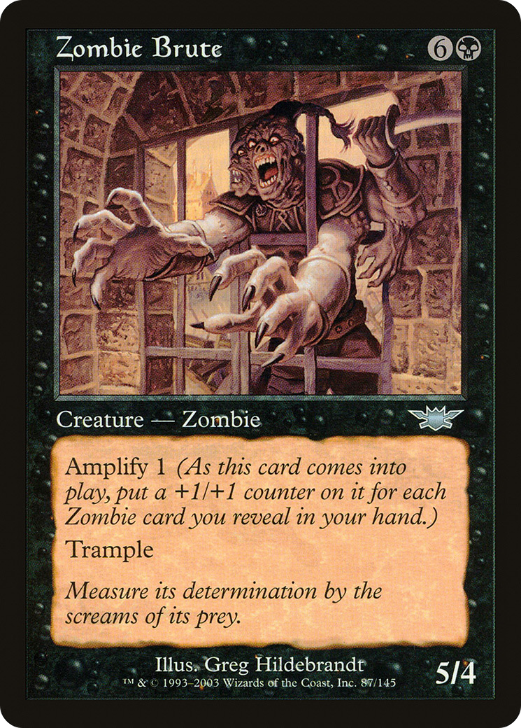 Zombie Brute (LGN-087) [Legions] Foil MTG Single Wizards of the Coast