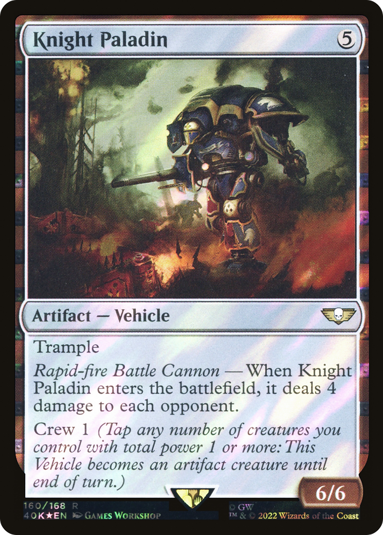 Knight Paladin (40K-160★) [Warhammer 40,000 Commander] Foil MTG Single Wizards of the Coast