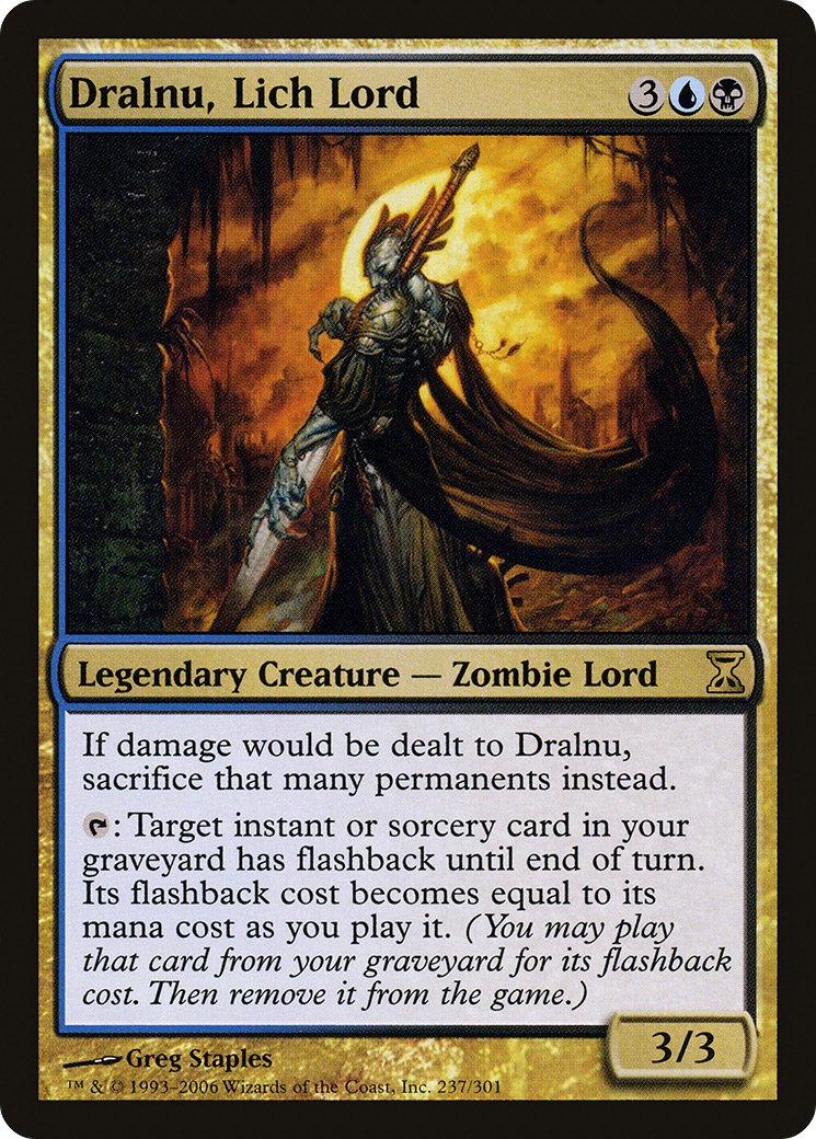 Dralnu, Lich Lord (TSP-237) [Time Spiral] Foil MTG Single Wizards of the Coast