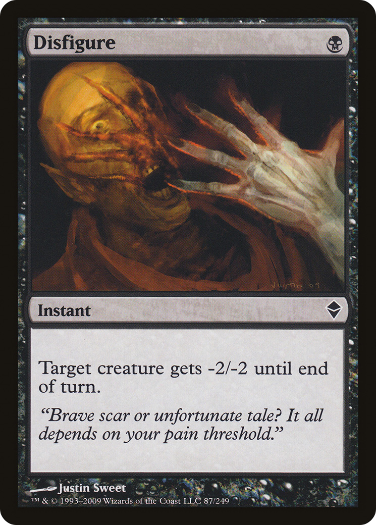 Disfigure (ZEN-087) [Zendikar] MTG Single Wizards of the Coast