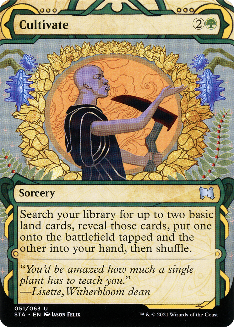 Cultivate (STA-051) [Strixhaven Mystical Archive] (Showcase) (Borderless) Foil MTG Single Wizards of the Coast