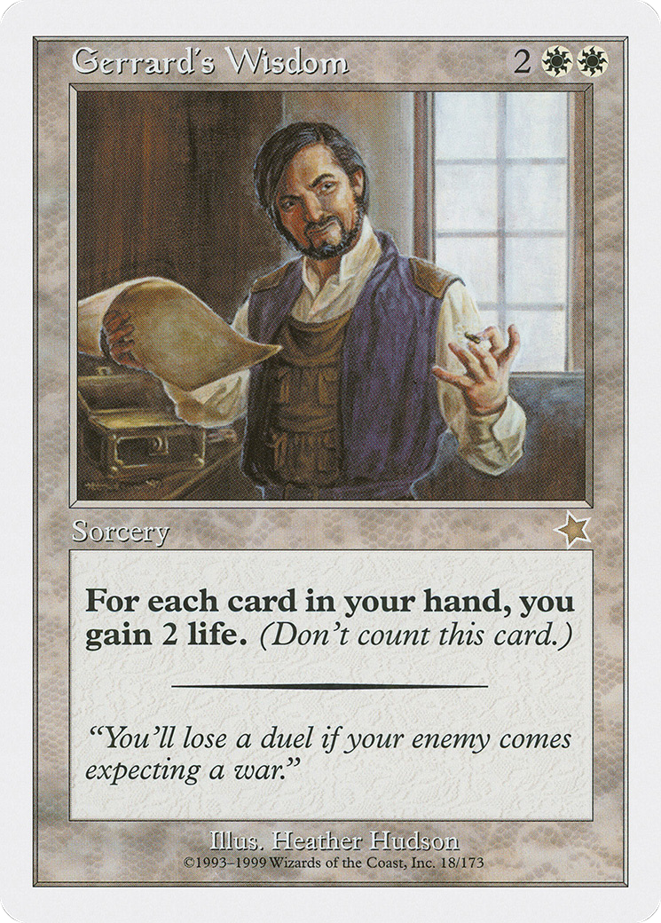 Gerrard's Wisdom (S99-018) [Misc] Starter 1999 MTG Single Wizards of the Coast