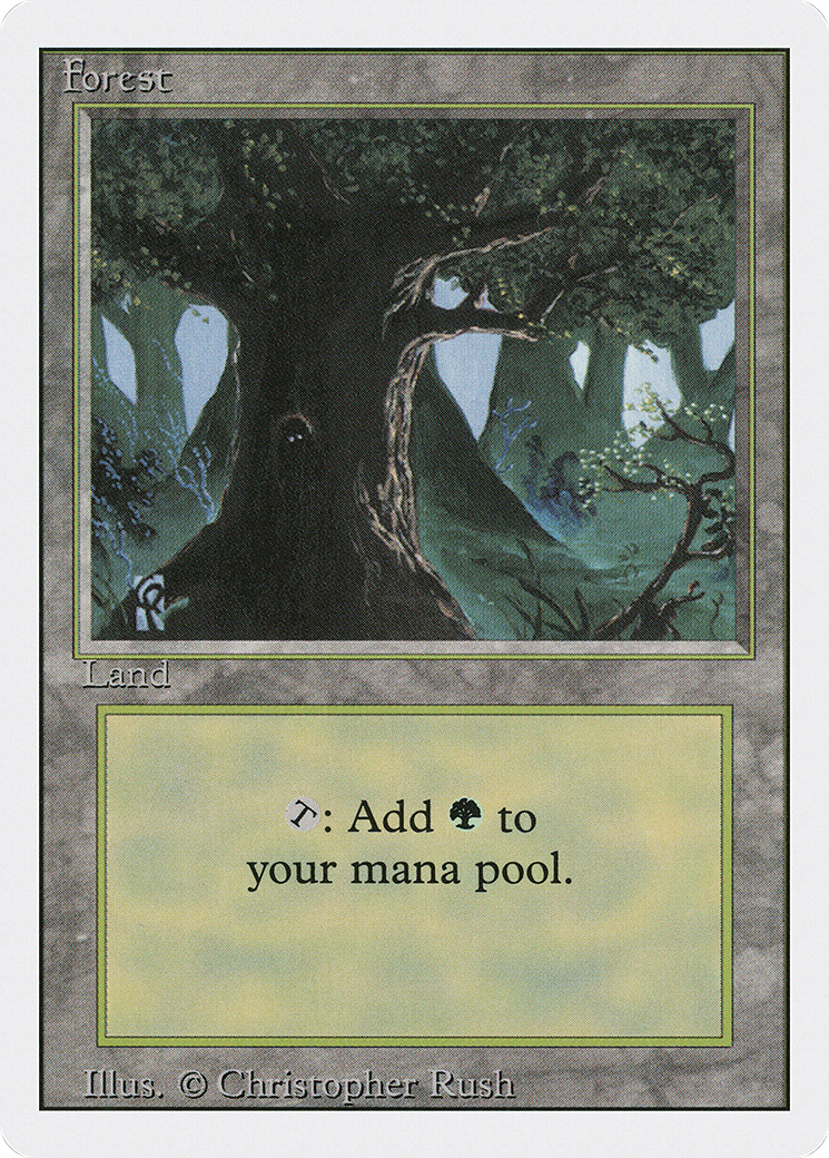 Forest (Eyes in Tree) [Revised Edition] MTG Single Magic: The Gathering   