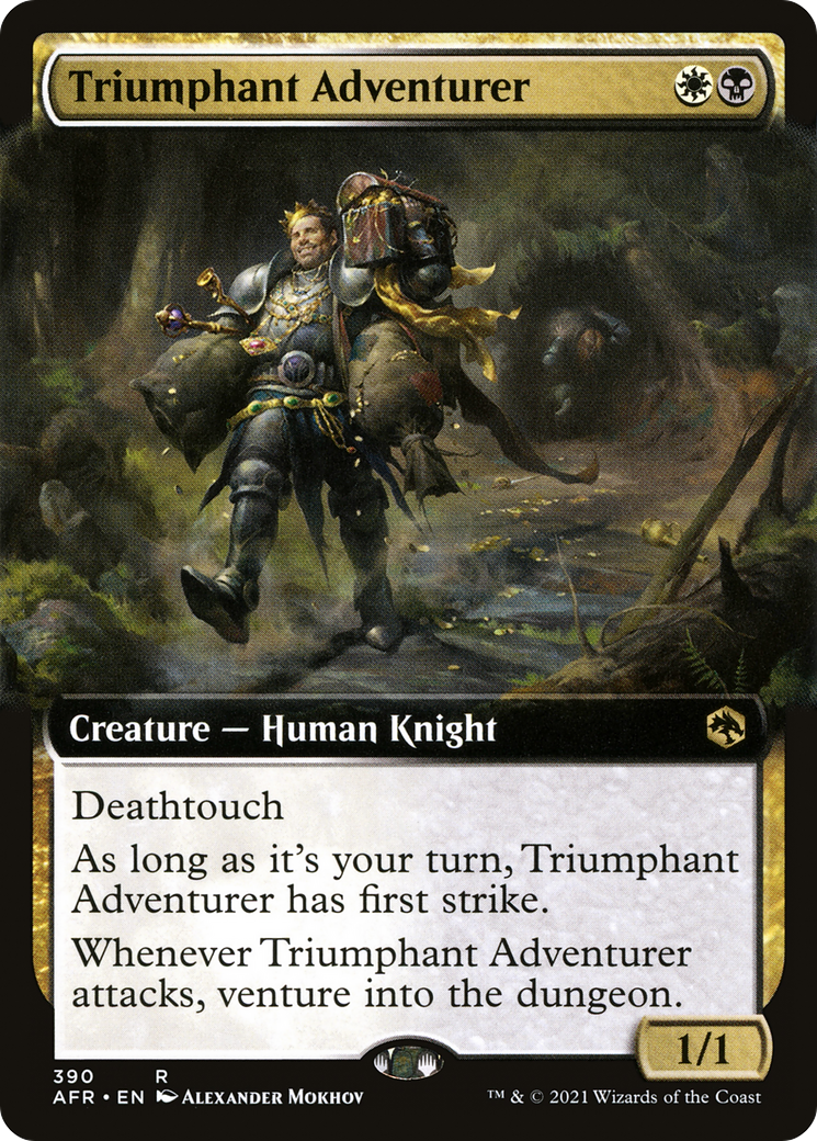 Triumphant Adventurer (Extended Art) [Dungeons & Dragons: Adventures in the Forgotten Realms] MTG Single Magic: The Gathering