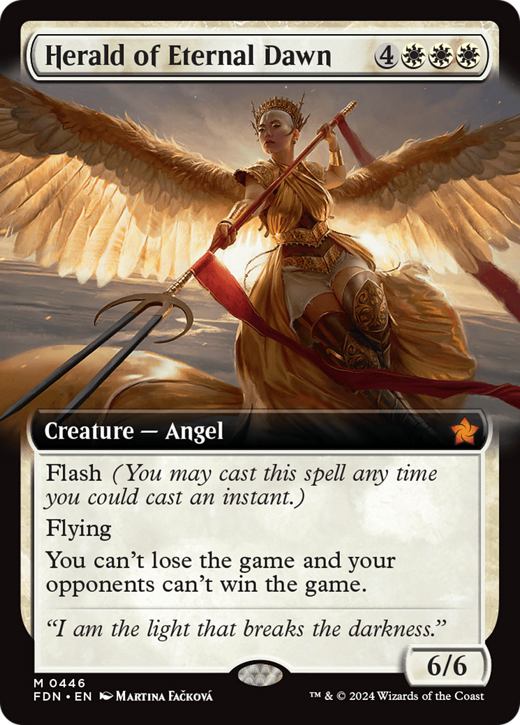 Herald of Eternal Dawn (FDN-446) [Foundations] (Extended Art) MTG Single Wizards of the Coast