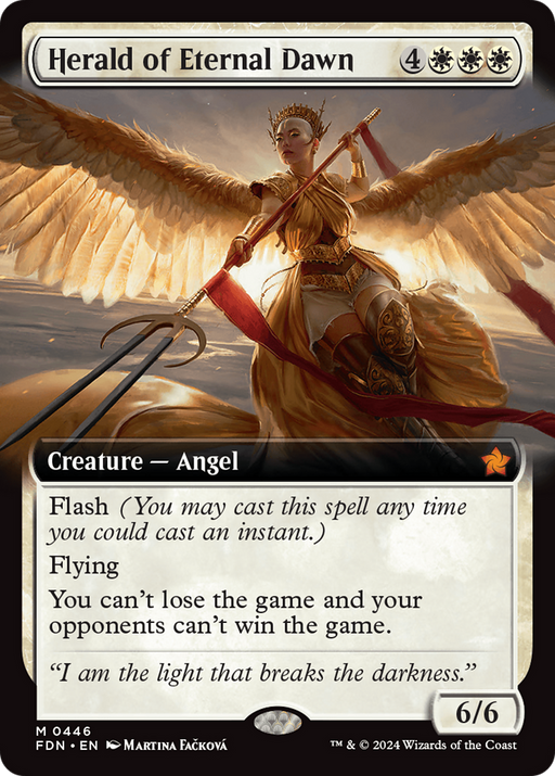 Herald of Eternal Dawn (FDN-446) [Foundations] (Extended Art) MTG Single Wizards of the Coast