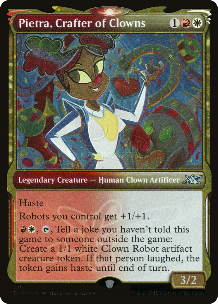 Pietra, Crafter of Clowns (Galaxy Foil) (UNF-519) [Unfinity] (Showcase) Foil MTG Single Wizards of the Coast