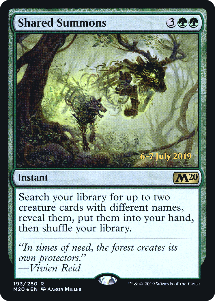 Shared Summons (PRE-193) [Core Set 2020 Promos] Foil MTG Single Wizards of the Coast