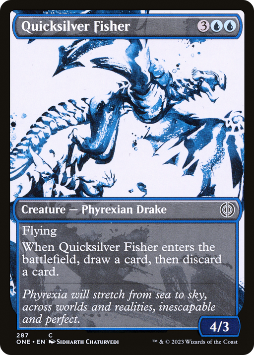 Quicksilver Fisher (ONE-287) [Phyrexia: All Will Be One] (Showcase) MTG Single Wizards of the Coast