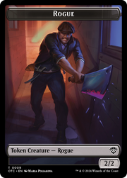 Rogue // The Monarch Double-Sided Token [Tokens] Outlaws of Thunder Junction Commander Tokens MTG Single Magic: The Gathering