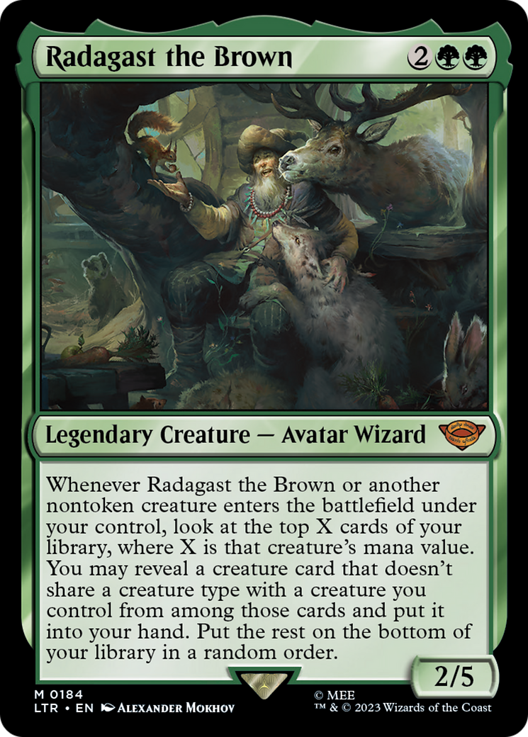 Radagast the Brown (LTR-184) [The Lord of the Rings: Tales of Middle-earth] MTG Single Wizards of the Coast