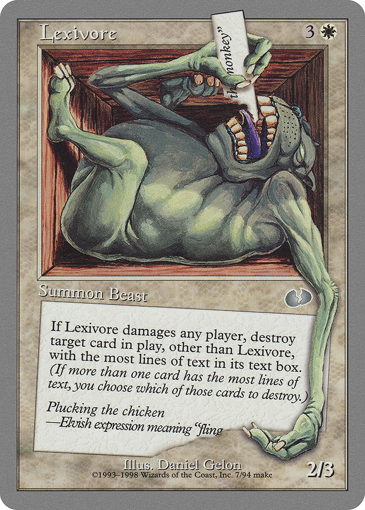 Lexivore (UGL-007) [Unglued] MTG Single Wizards of the Coast
