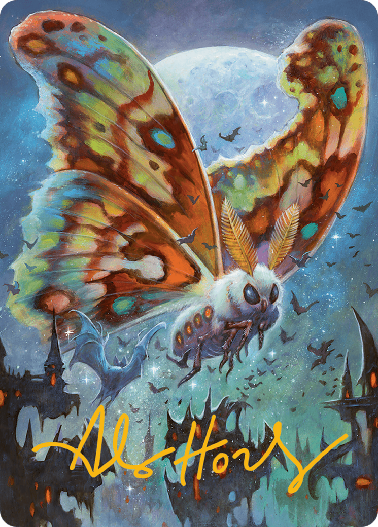 Luminous Broodmoth Art Card (Gold-Stamped Signature) [Art Series] Bloomburrow MTG Single Magic: The Gathering