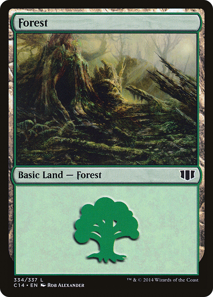 Forest (334) (C14-334) [Commander 2014] MTG Single Wizards of the Coast