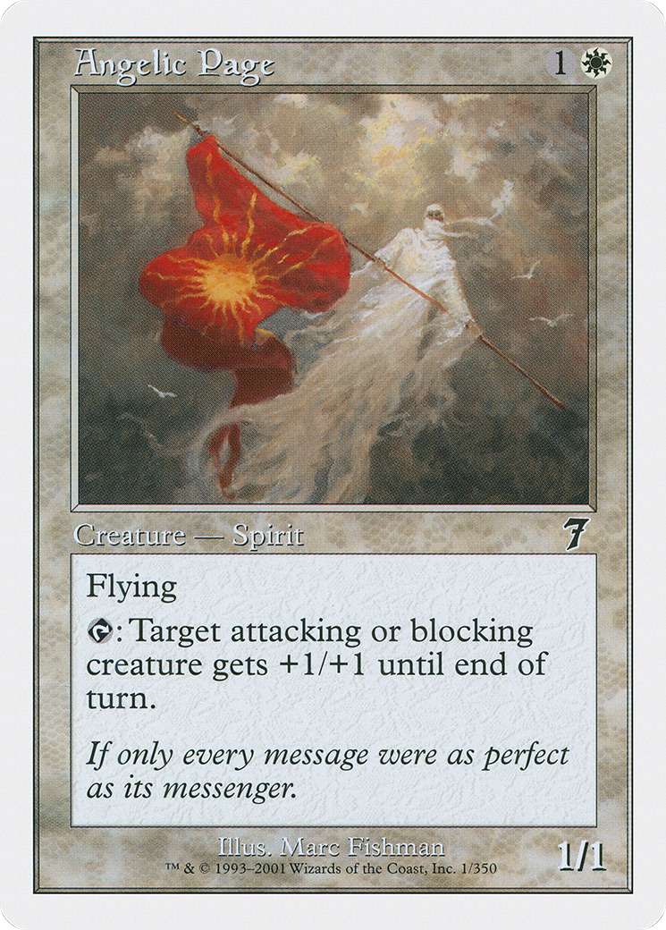 Angelic Page (7ED-001) [7th Edition] Foil MTG Single Wizards of the Coast
