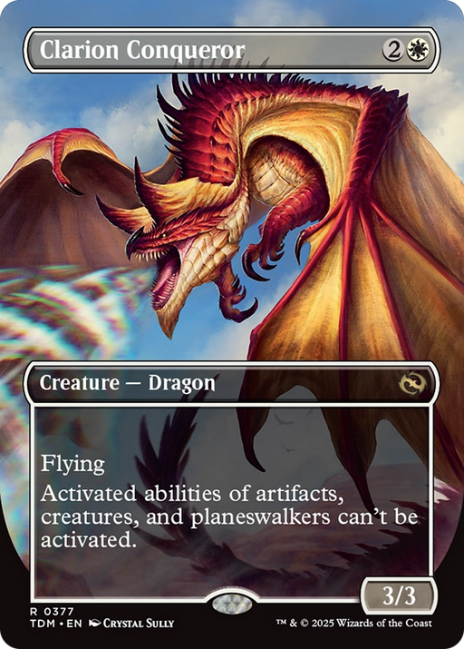 Clarion Conqueror (TDM-377) [Tarkir: Dragonstorm] (Borderless) Foil MTG Single Wizards of the Coast