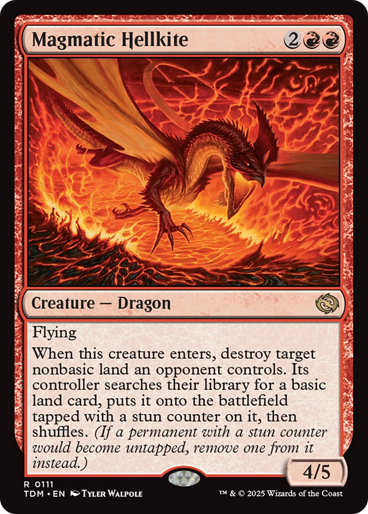 Magmatic Hellkite (TDM-111) [Tarkir: Dragonstorm] Foil MTG Single Wizards of the Coast