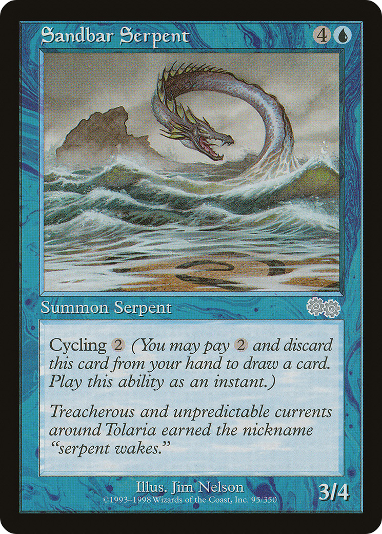 Sandbar Serpent (USG-095) [Urza's Saga] MTG Single Wizards of the Coast