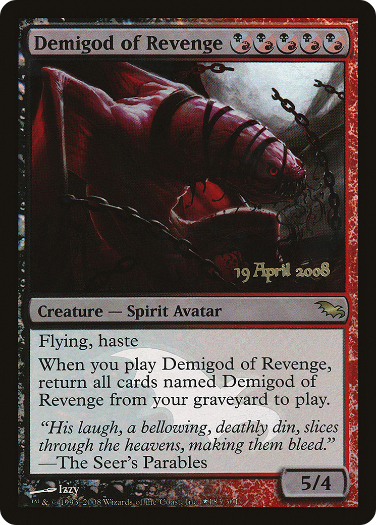 Demigod of Revenge (PRE-183) [Shadowmoor Promos] Foil MTG Single Wizards of the Coast