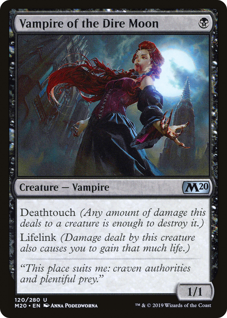 Vampire of the Dire Moon (M20-120) [Core Set 2020] MTG Single Wizards of the Coast
