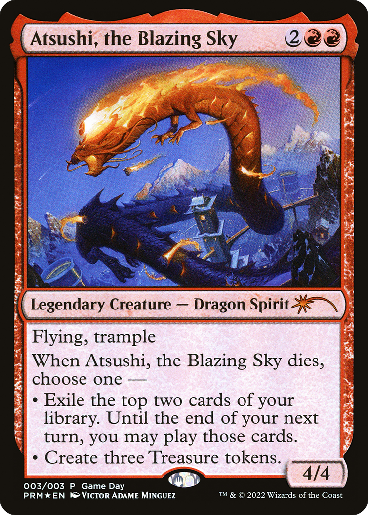 Atsushi, the Blazing Sky (GAME-003) [Misc] Wizards Play Network 2022 Foil MTG Single Wizards of the Coast