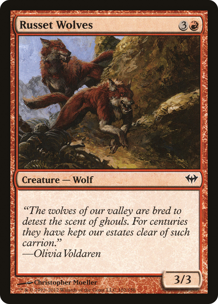 Russet Wolves [Dark Ascension] MTG Single Magic: The Gathering   