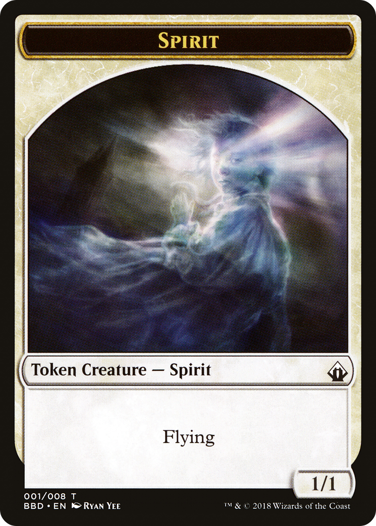 Spirit Token (BBD-001) [Tokens] Battlebond Tokens MTG Single Wizards of the Coast