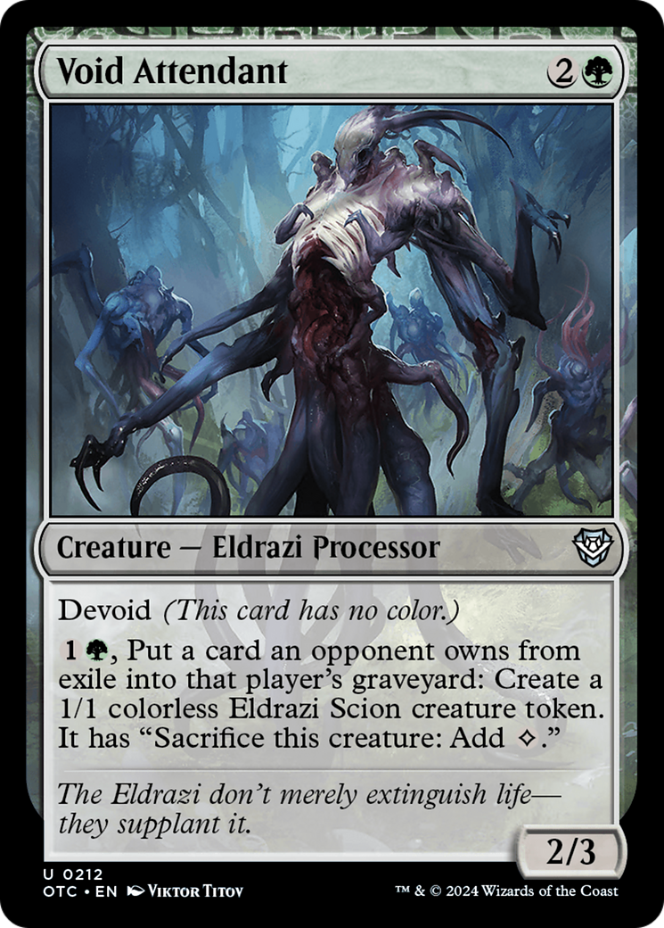Void Attendant (OTC-212) [Outlaws of Thunder Junction Commander] MTG Single Wizards of the Coast
