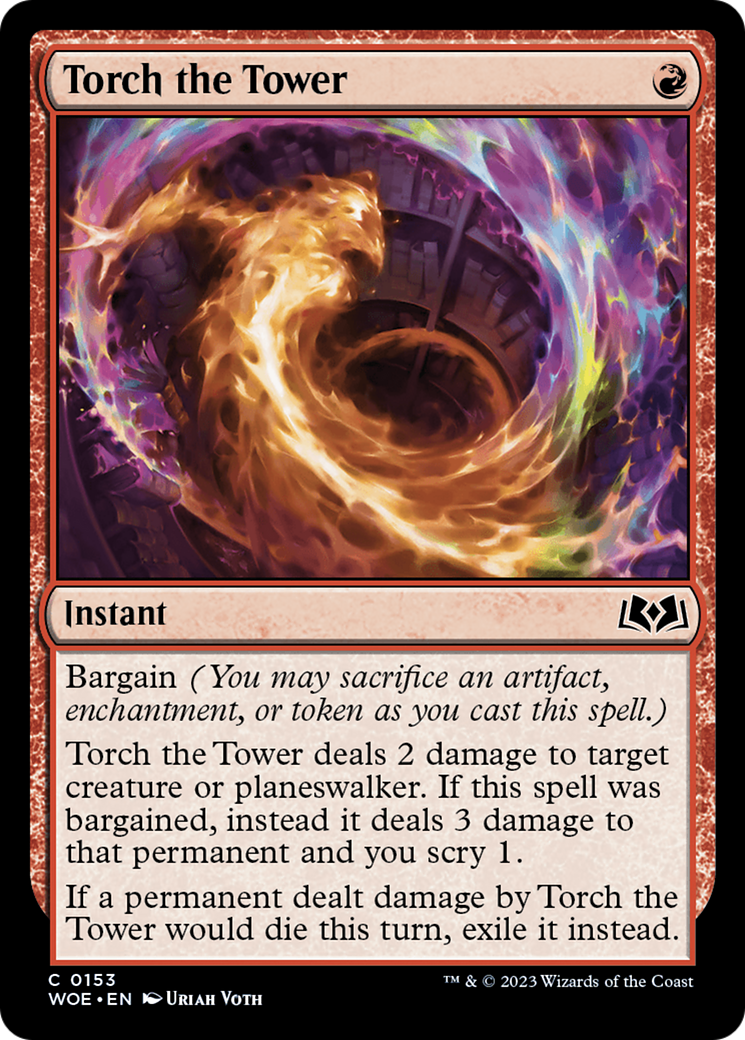 Torch the Tower (WOE-153) [Wilds of Eldraine] Foil MTG Single Wizards of the Coast