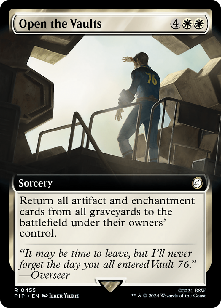 Open the Vaults (PIP-455) [Fallout] (Extended Art) Foil MTG Single Wizards of the Coast