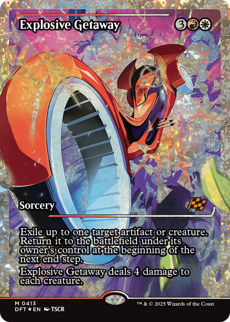 Explosive Getaway (Fracture Foil) (DFT-413) [Aetherdrift] (Showcase) Foil MTG Single Wizards of the Coast