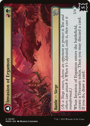 Invasion of Ergamon // Truga Cliffcharger (MOM-233) [March of the Machine] Foil MTG Single Wizards of the Coast