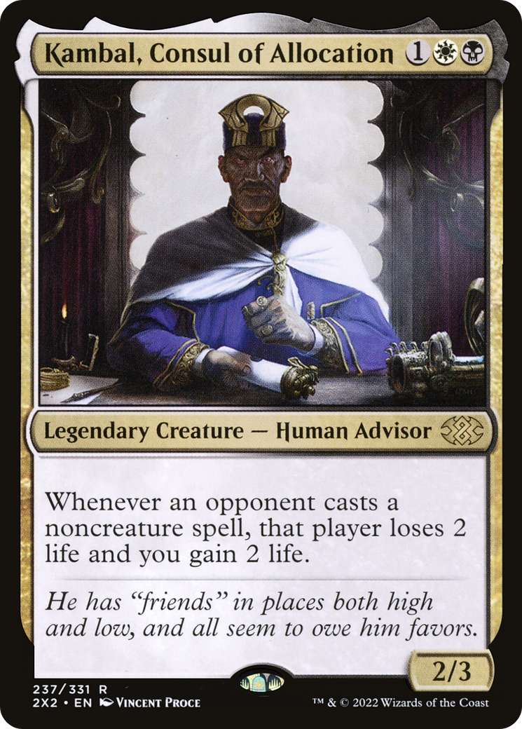 Kambal, Consul of Allocation (2X2-237) [Double Masters 2022] Foil MTG Single Wizards of the Coast