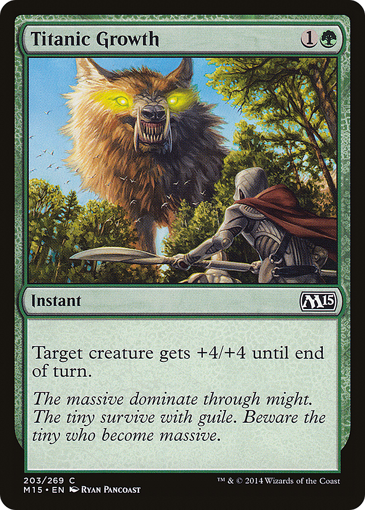 Titanic Growth (M15-203) [Magic 2015] Foil MTG Single Wizards of the Coast