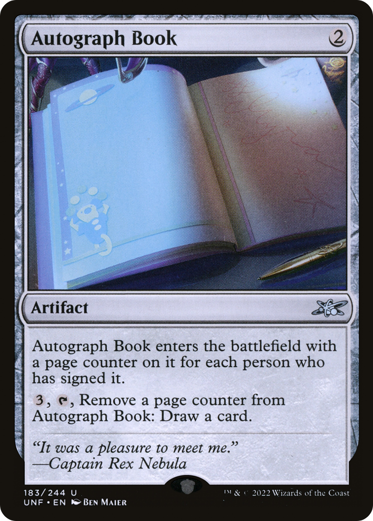 Autograph Book (UNF-183) [Unfinity] Foil MTG Single Wizards of the Coast