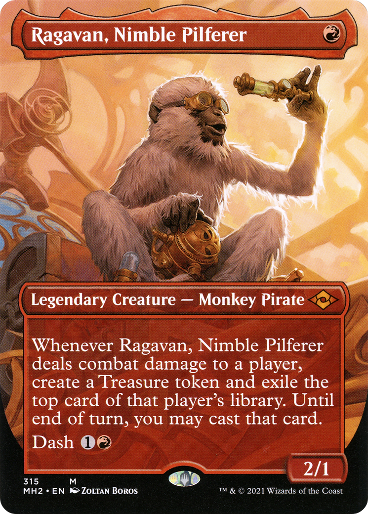 Ragavan, Nimble Pilferer (MH2-315) [Modern Horizons 2] (Borderless) MTG Single Modern Horizons 2