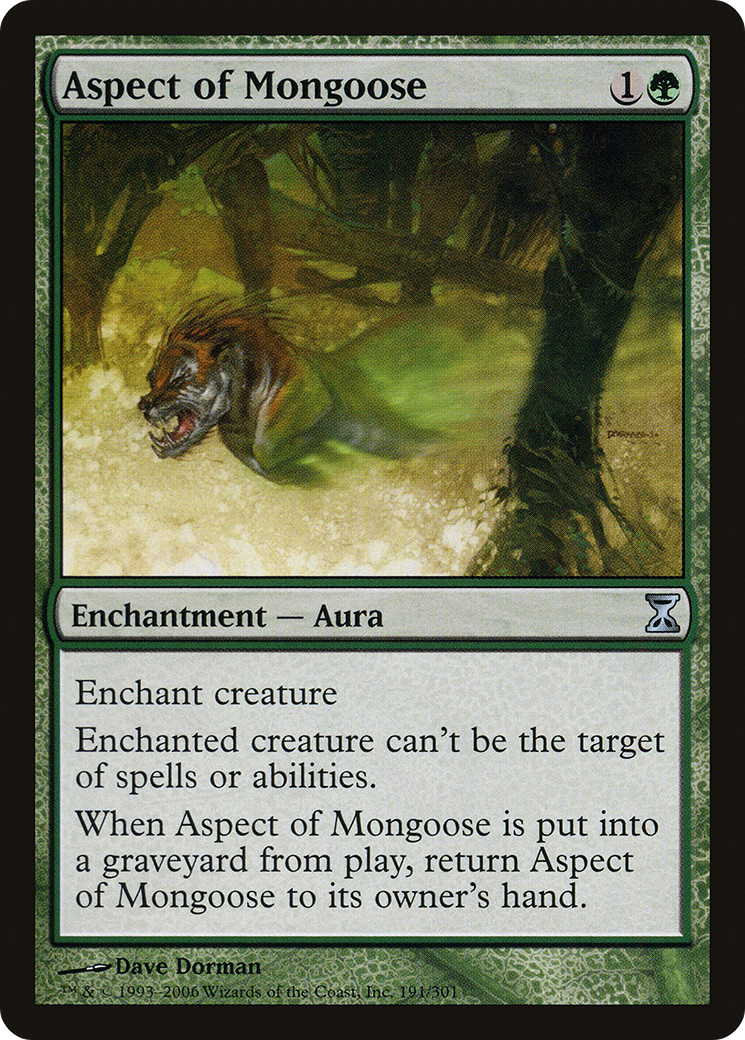 Aspect of Mongoose (TSP-191) [Time Spiral] Foil MTG Single Wizards of the Coast