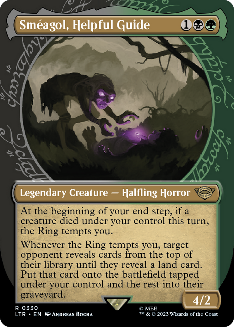 Sméagol, Helpful Guide (LTR-330) [The Lord of the Rings: Tales of Middle-earth] (Showcase) (Borderless) MTG Single Wizards of the Coast