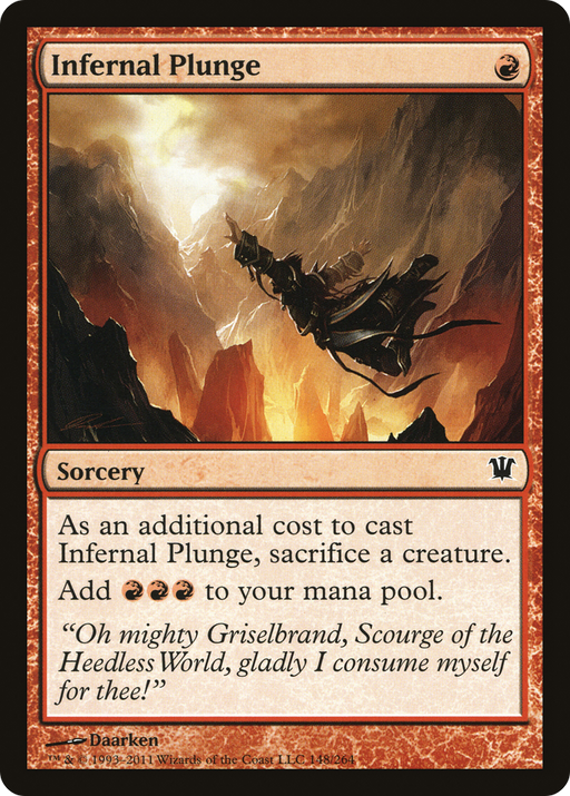 Infernal Plunge (ISD-148) [Innistrad] MTG Single Wizards of the Coast