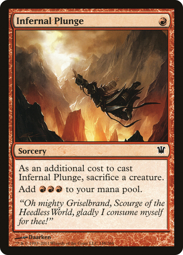Infernal Plunge (ISD-148) [Innistrad] Foil MTG Single Wizards of the Coast