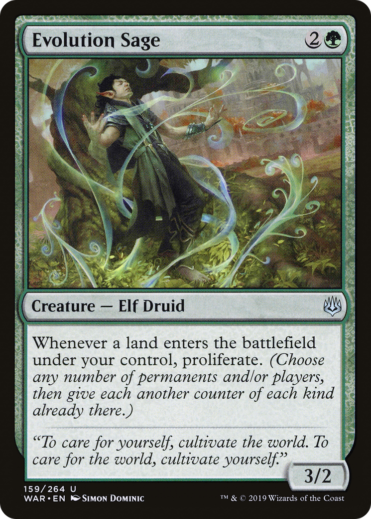 Evolution Sage (WAR-159) [War of the Spark] Foil MTG Single Wizards of the Coast