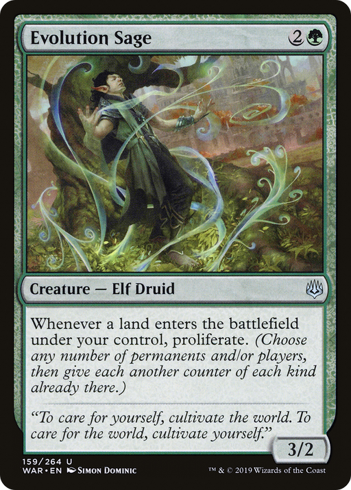 Evolution Sage (WAR-159) [War of the Spark] MTG Single Wizards of the Coast