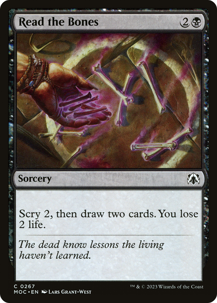 Read the Bones (MOC-267) [March of the Machine Commander] MTG Single Wizards of the Coast