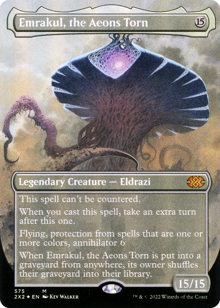 Emrakul, the Aeons Torn (Textured Foil) (2X2-575) [Double Masters 2022] (Borderless) Foil MTG Single Wizards of the Coast