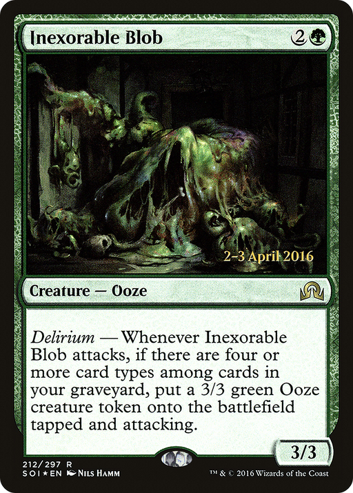 Inexorable Blob (PRE-212) [Shadows over Innistrad Promos] Foil MTG Single Wizards of the Coast