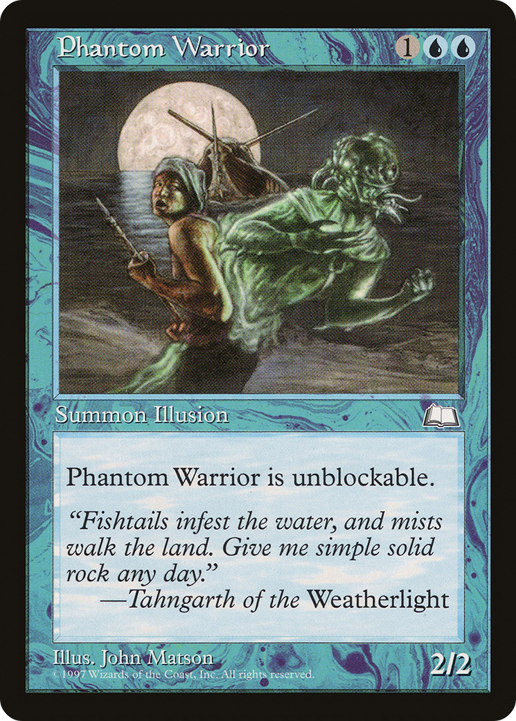 Phantom Warrior (WTH-048) [Weatherlight] MTG Single Wizards of the Coast