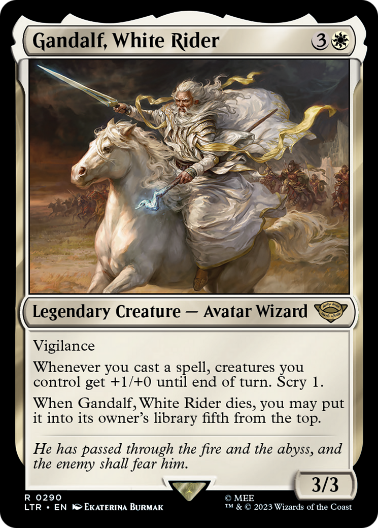 Gandalf, White Rider (LTR-290) [The Lord of the Rings: Tales of Middle-earth] MTG Single Wizards of the Coast