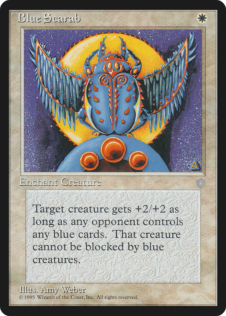 Blue Scarab (ICE-) [Ice Age] MTG Single Wizards of the Coast