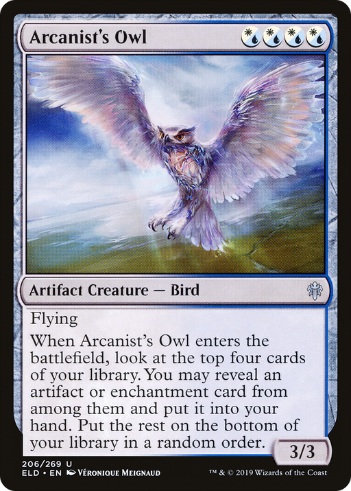 Arcanist's Owl (ELD-206) [Throne of Eldraine] MTG Single Wizards of the Coast