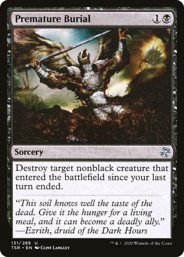 Premature Burial (TSR-131) [Time Spiral Remastered] Foil MTG Single Wizards of the Coast